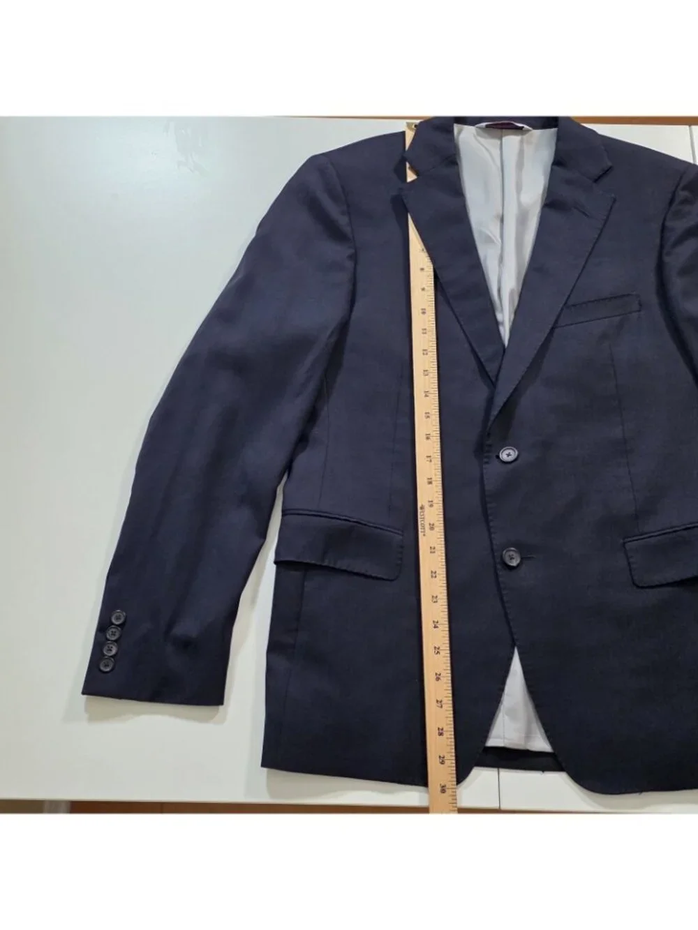 Samuelsohn Blazer Men 40R Navy Colombo Icewool Super 150s Canada Union Made Edgy